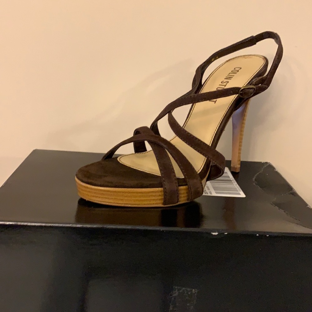 Colin Stuart Brown Suede Platform Heels